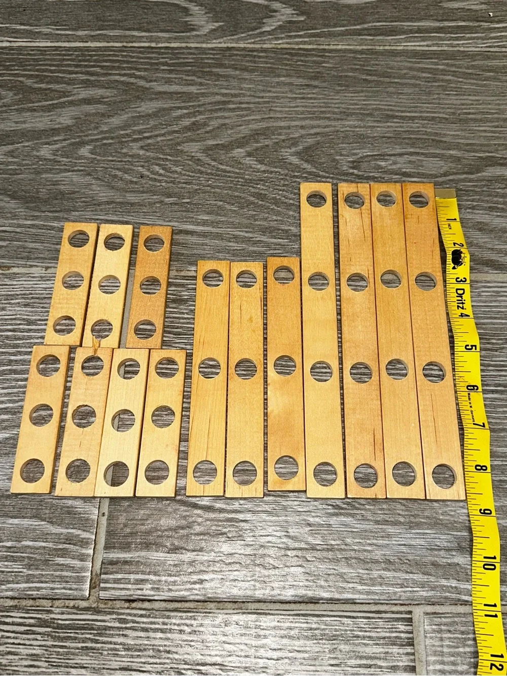 Vintage Playskool Lincoln Log Wood Toy Builder Set Tools Plastic Nuts Bolts Lot